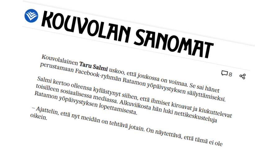 Kvlsanomat tarusalmi ryhmä